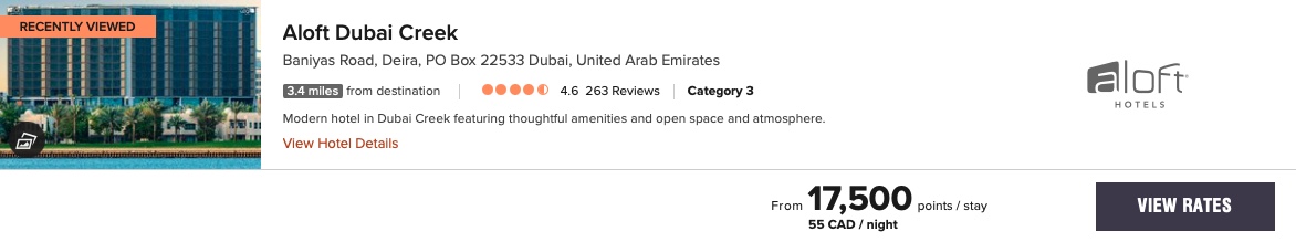 Review&nbsp;: Aloft Dubai Creek | Marriott Bonvoy - Aloft Dubai Creek Tarif