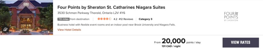 Four Points Sheraton St Catharines Niagara Suites Points