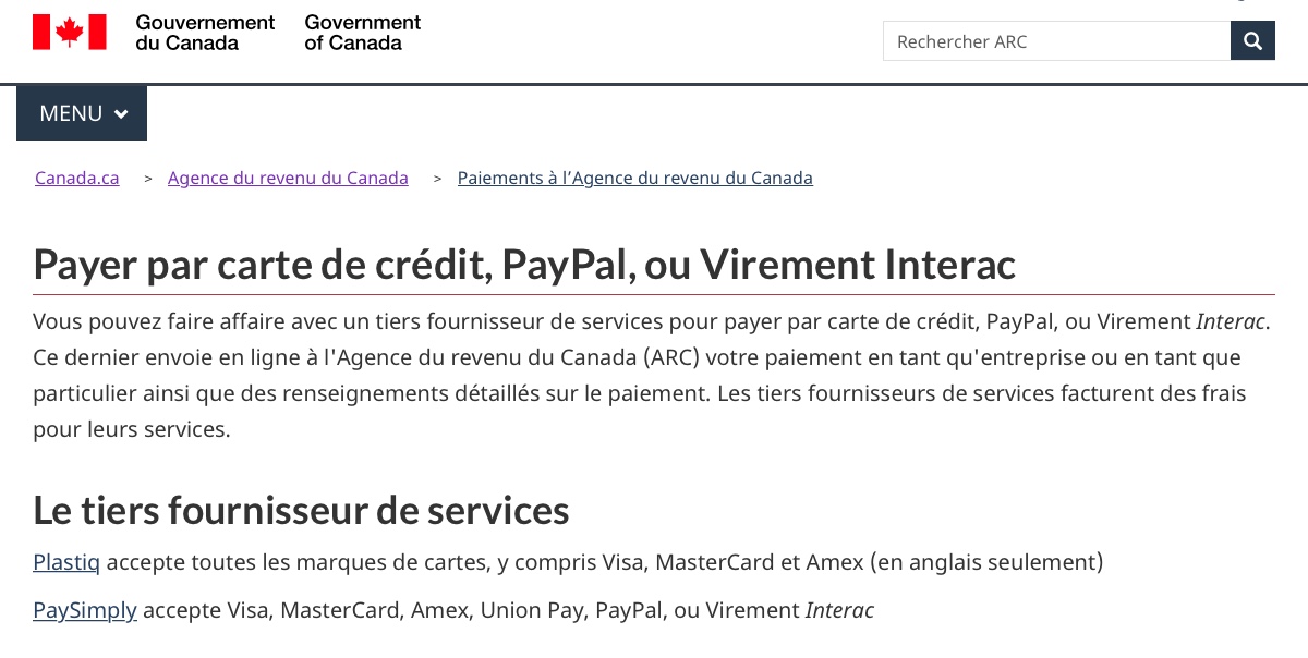 Payez de nombreuses factures avec votre carte de crédit sur PaySimply - Paysimply Arc Fr