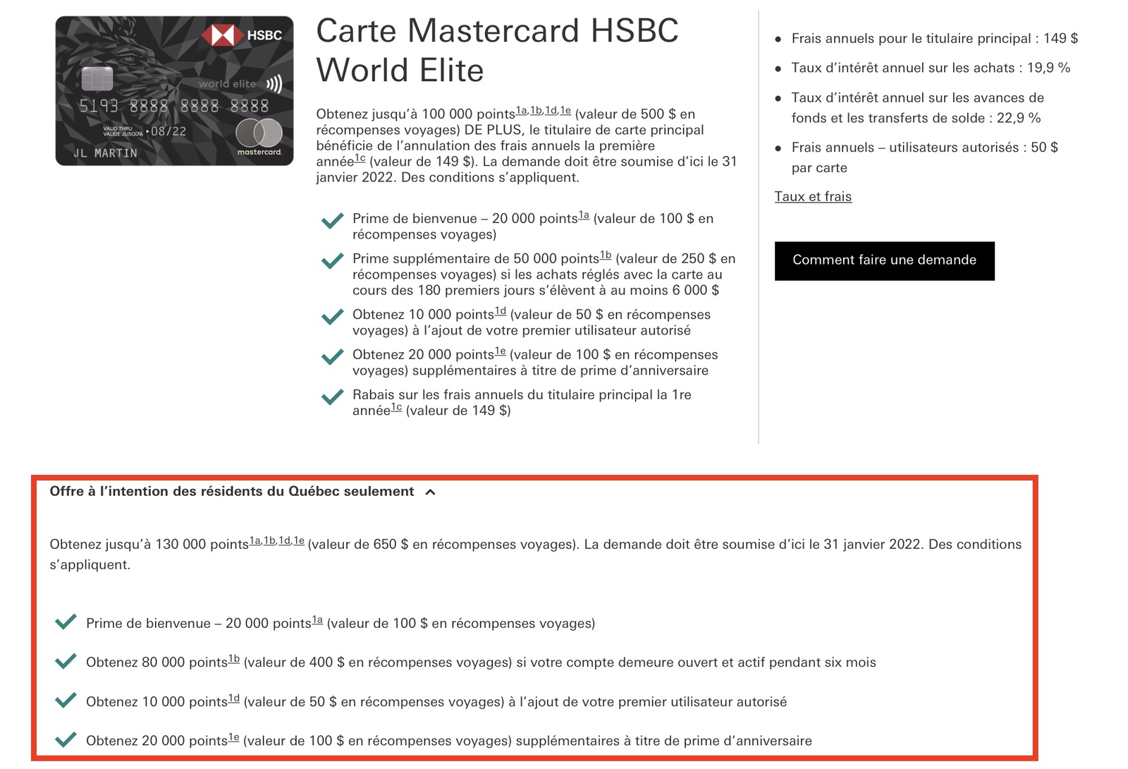 Pourquoi n’ai-je pas reçu mon bonus de bienvenue de carte de crédit&nbsp;? - hsbc we qc offer q fr