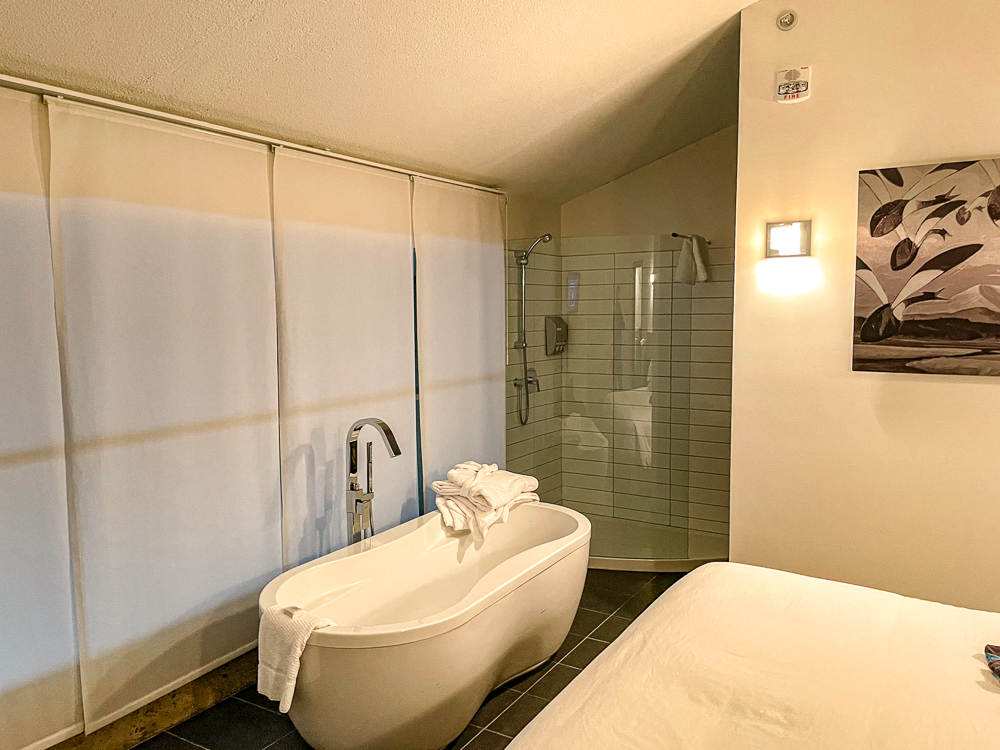 Paravent salle de bain au Delta Hotels Mont Saint Anne Marriott
