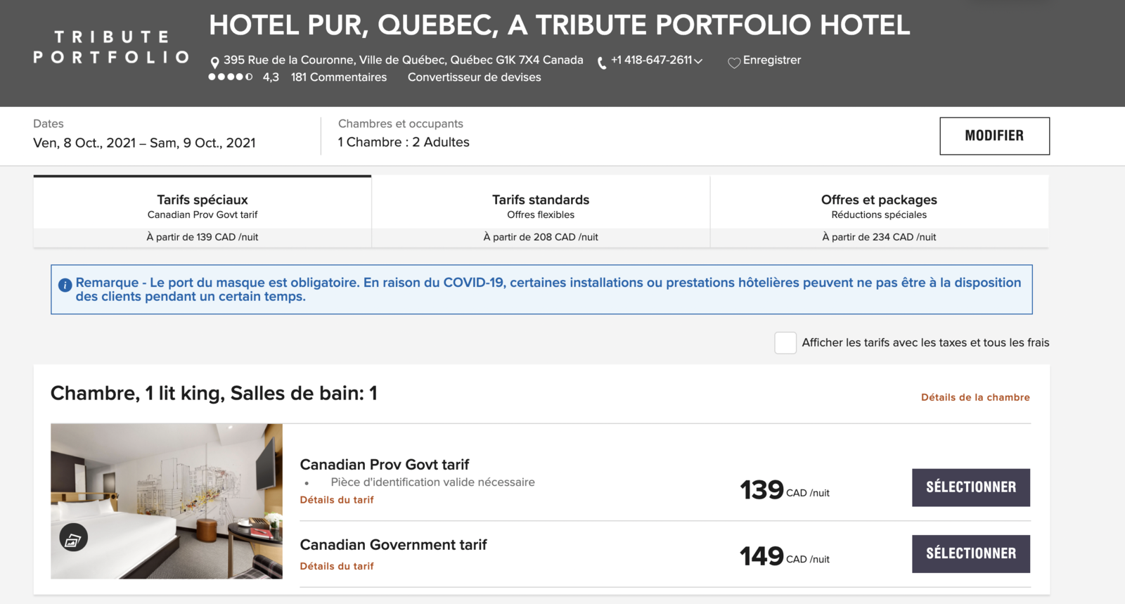How to save by paying cash at Marriott Bonvoy hotels: special rates and other tips - Tarif prov pur québec