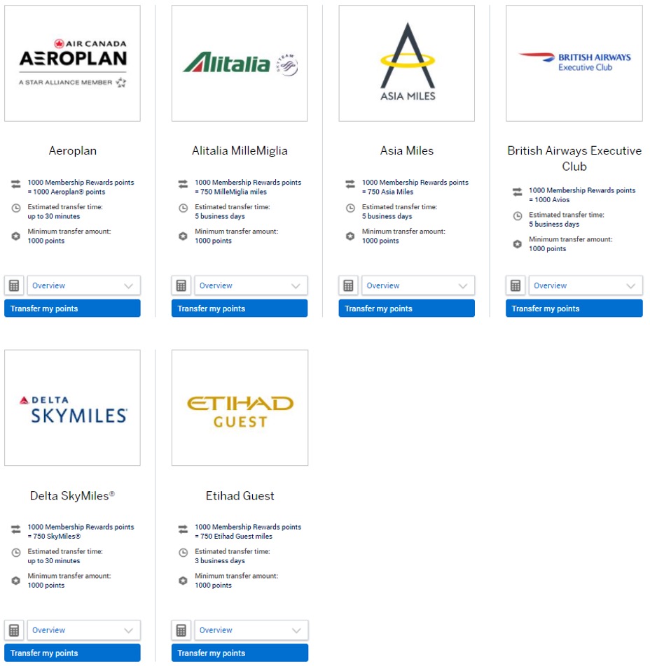airline partners amex cobalt