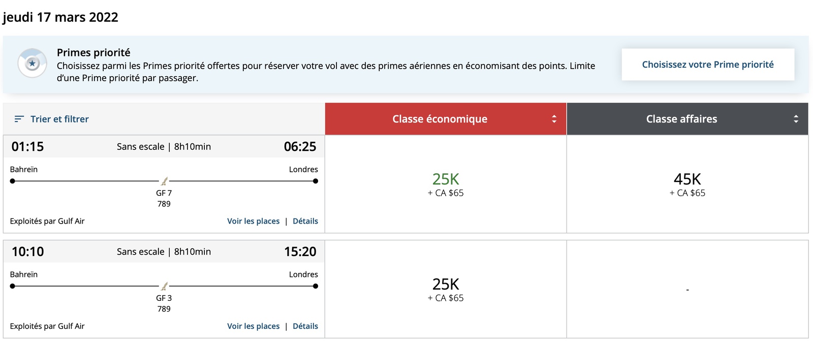 Gulf Air, Nouveau Partenaire d’Aeroplan - bah lhr gulf air fr