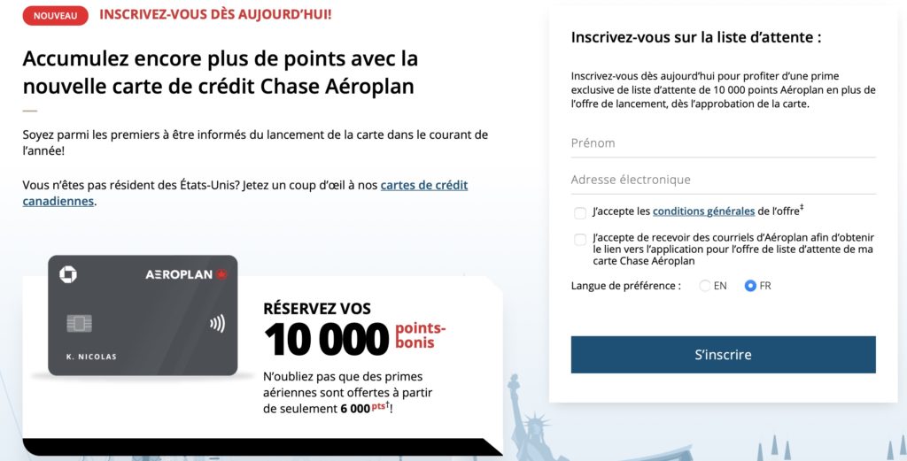 chase ultimate rewards aeroplan carte credit fr
