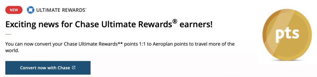 chase ultimate rewards aeroplan en