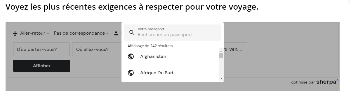 Découvrez le portail Air Canada - Prêts à Voyager - Nationalite
