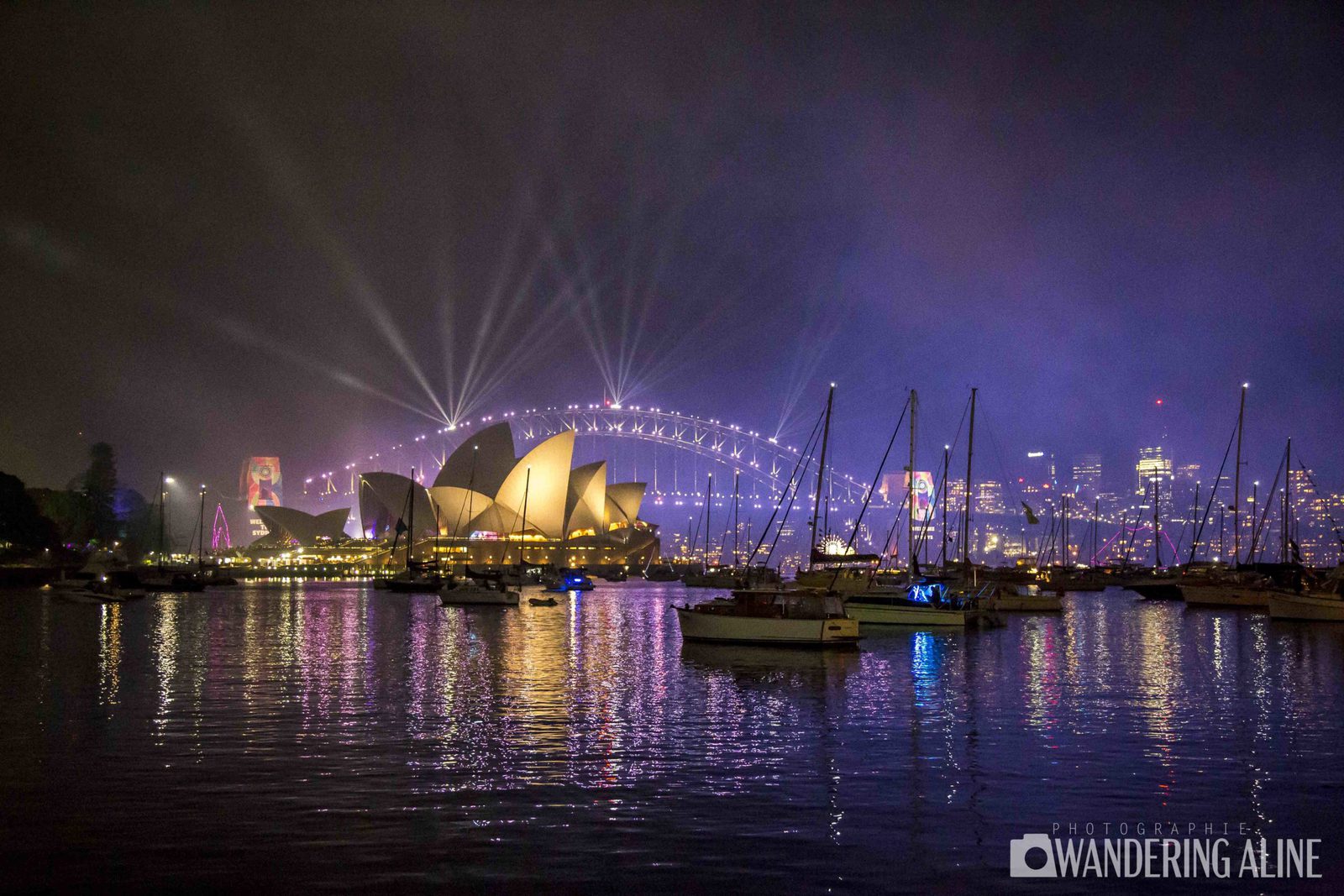 Vue de nuit de Sydney