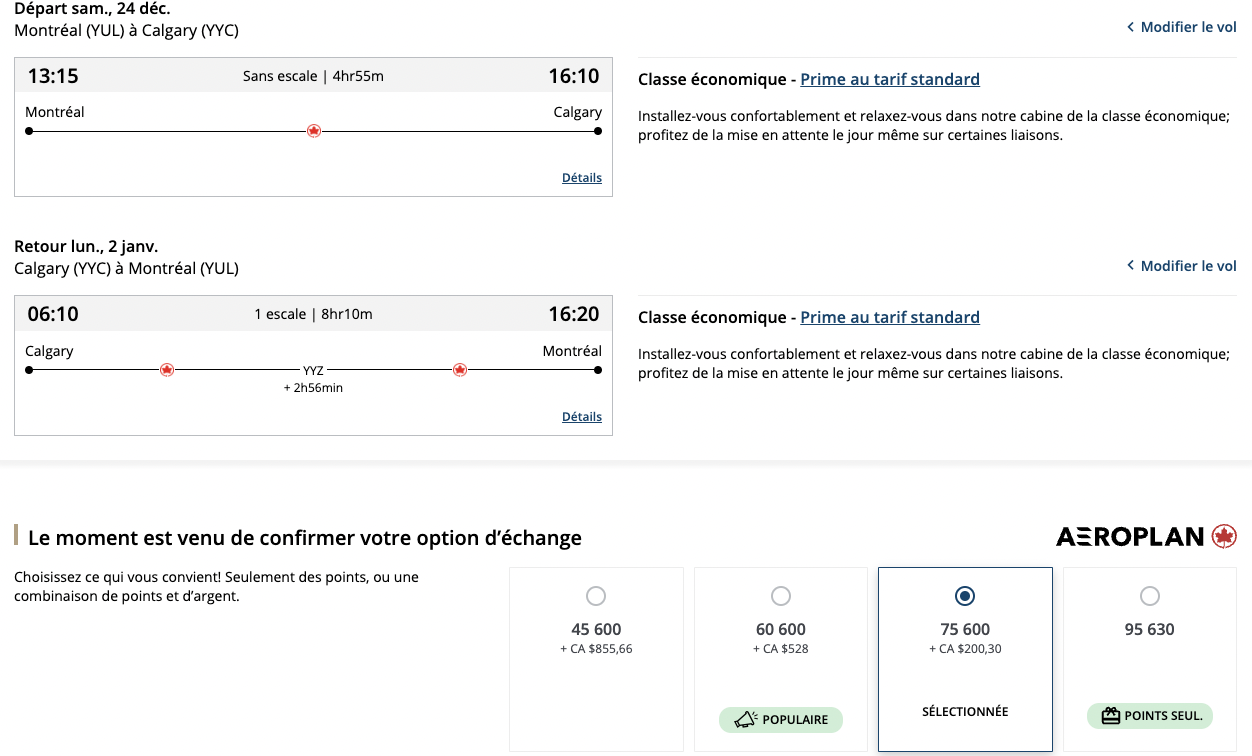 Que faire avec 100&nbsp;000 Points Aéroplan pour les Vacances durant les Fêtes&nbsp;? - Yyc Yul Aéroplan