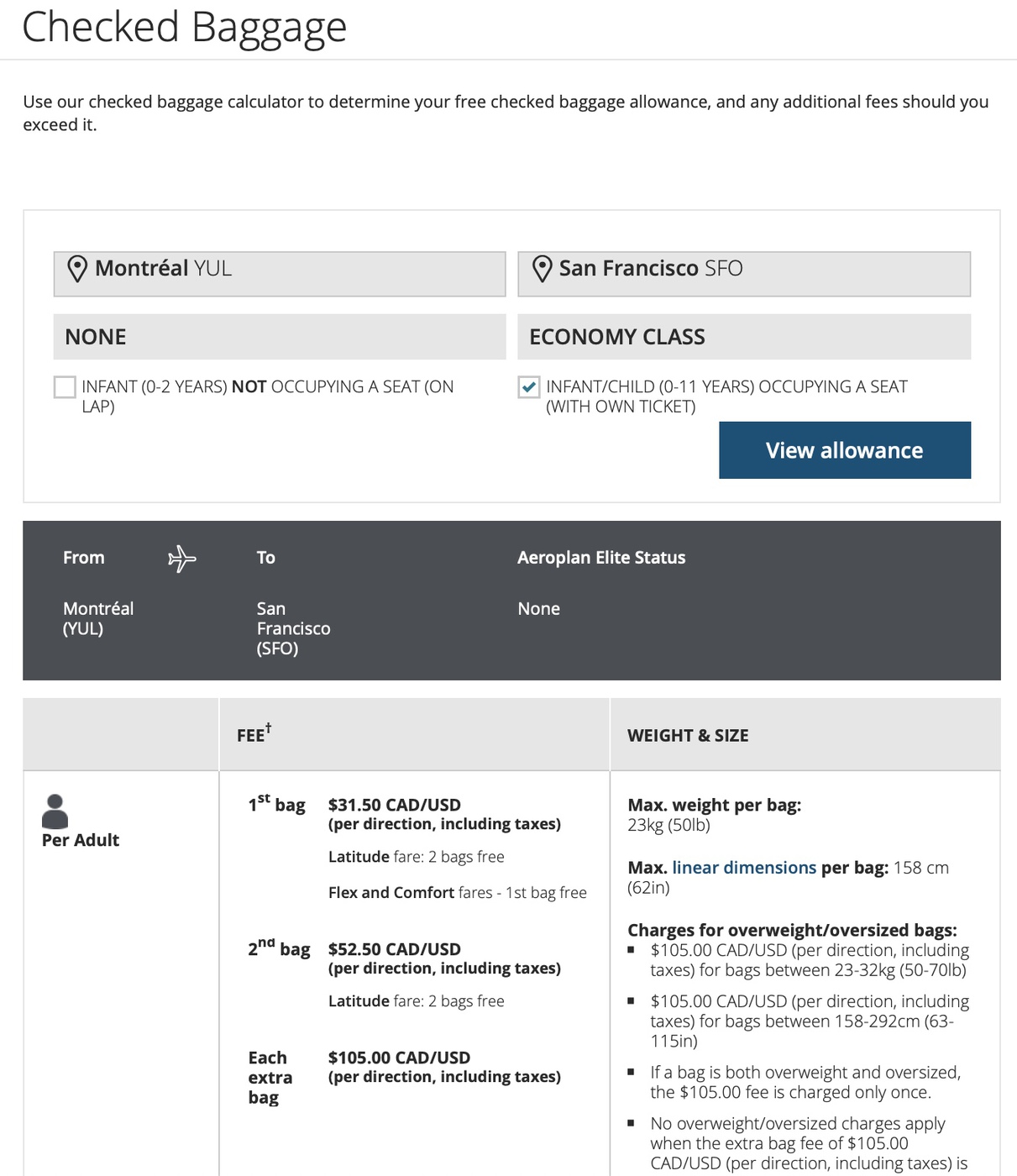 Aeroplan How to get a Free Checked Bag with Air Canada using an Aeroplan Credit Card Milesopedia