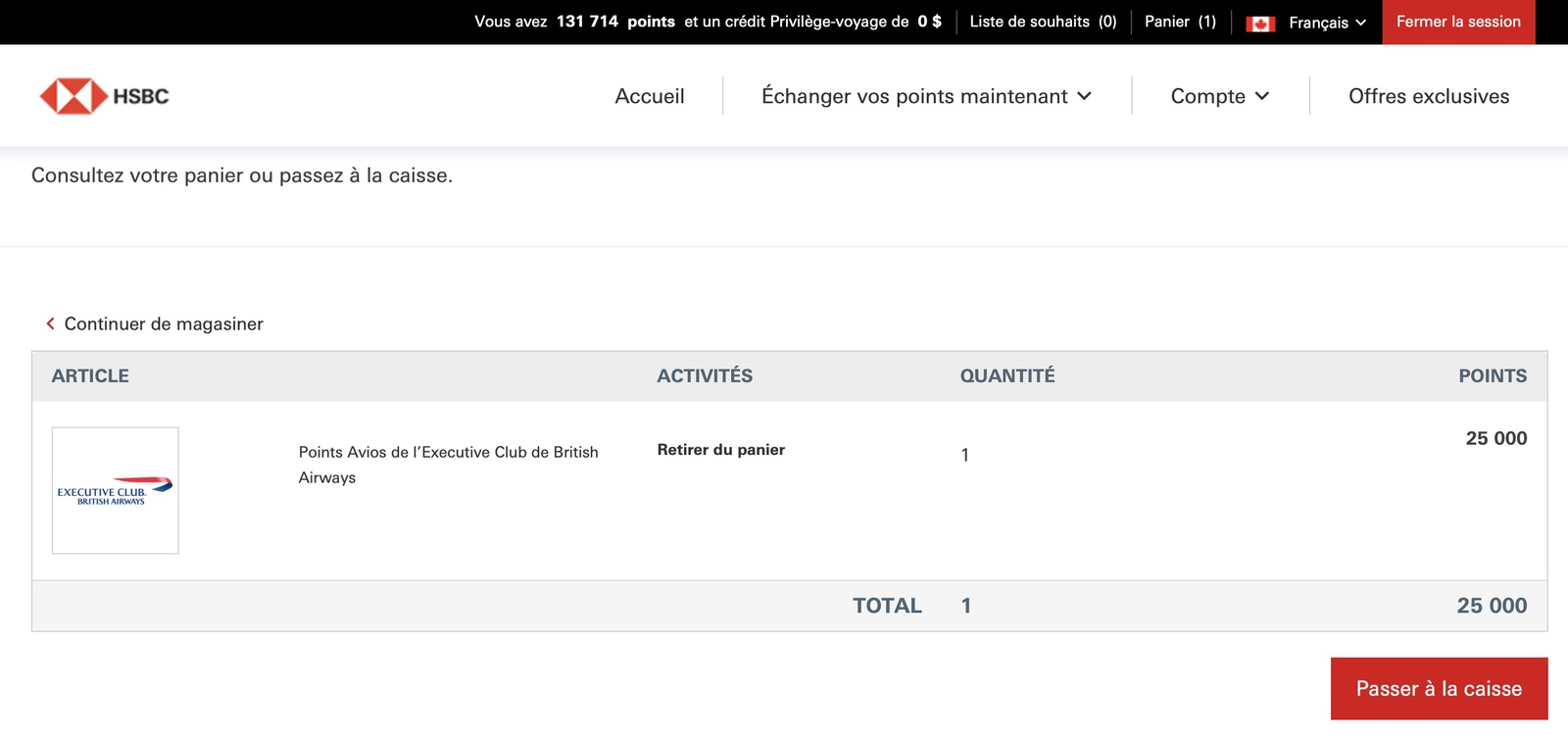 Tutoriel HSBC&nbsp;: Comment convertir les points de récompenses HSBC en miles&nbsp;? - hsbc echange milles panier fr