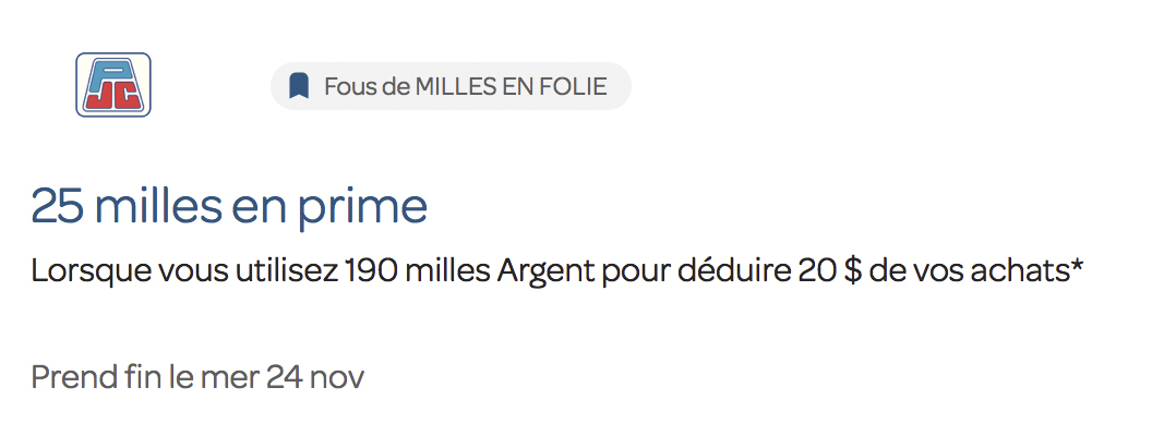 AIR MILES Argent&nbsp;: Mes stratégies alternatives - Échange chez Jean Coutu