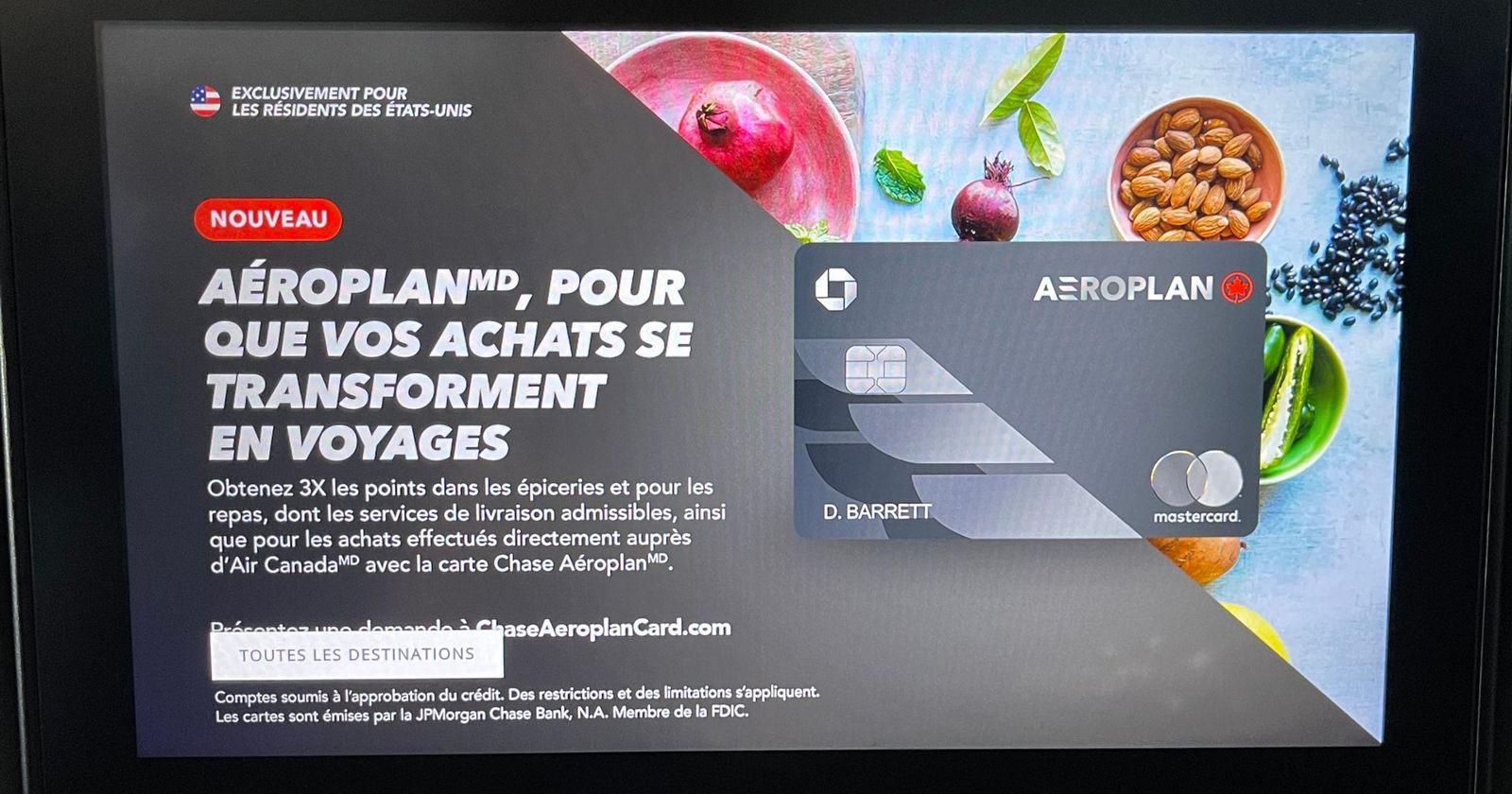 Carte Chase Aeroplan Mastercard&nbsp;: Lancement d’une nouvelle carte de crédit aux États-Unis - aeroplan chase achats fr