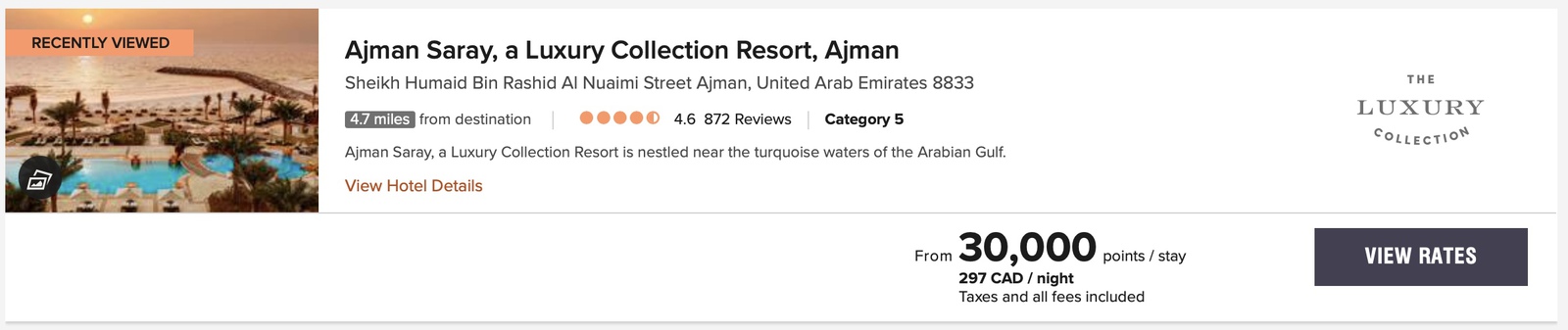 Review&nbsp;: Ajman Saray, A Luxury Collection Resort, Ajman | Marriott Bonvoy - ajman saray rates