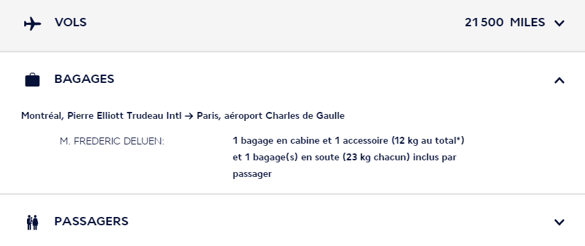 Exemple Air France politique billet prime
