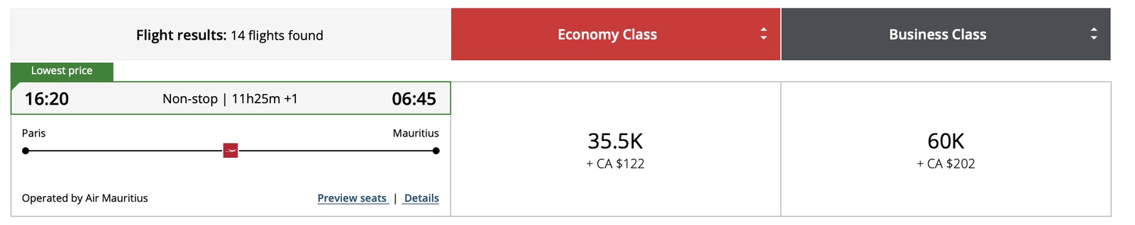 Air Mauritius&nbsp;: Nouveau partenaire Aéroplan - air mauritius cdg mru