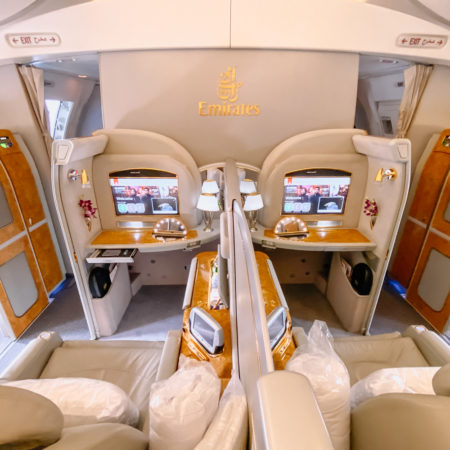 DXB-YYZ Emirates First Class 777 -034