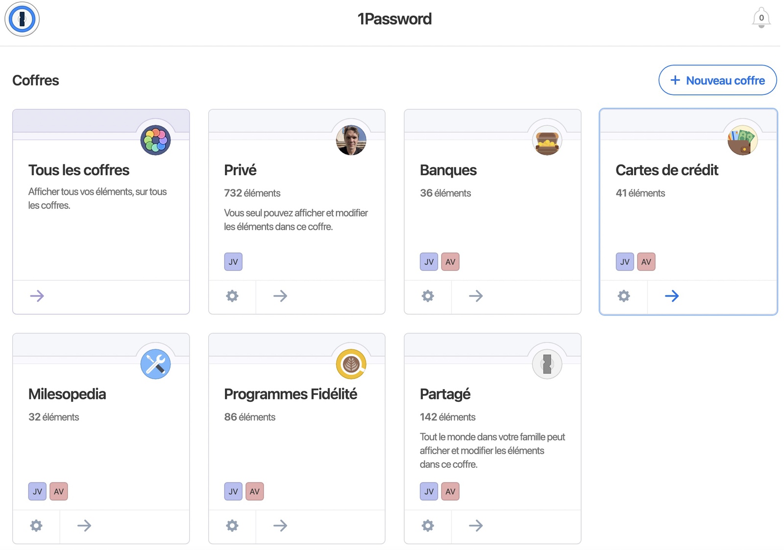 1Password: Password management (travel, credit cards and more) - password coffres