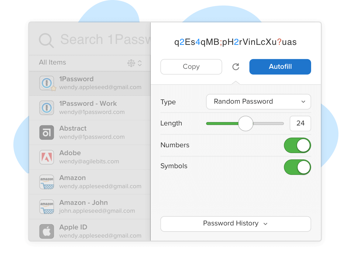 1Password: Password management (travel, credit cards and more) - password mot de passe complexe