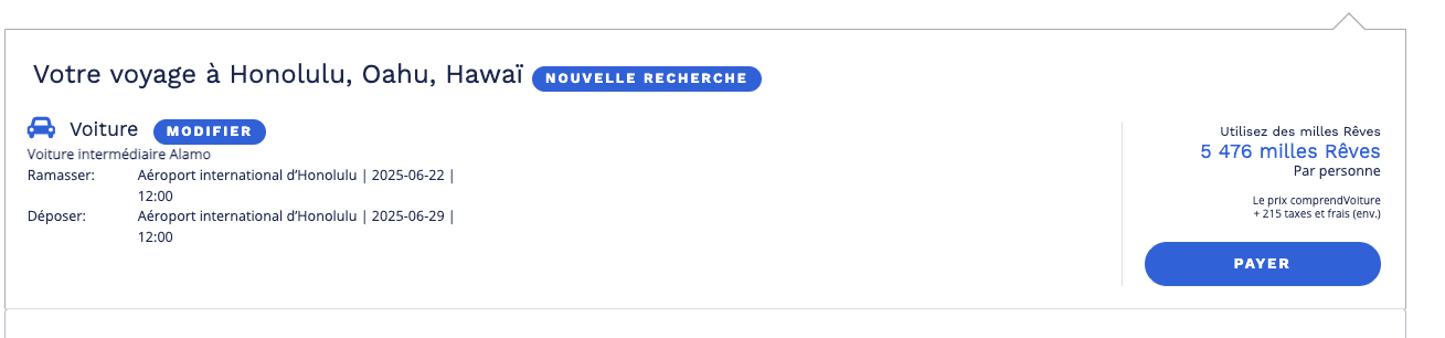 Économiser de l’argent sur la location de voiture avec AIR MILES - AM HNL FR