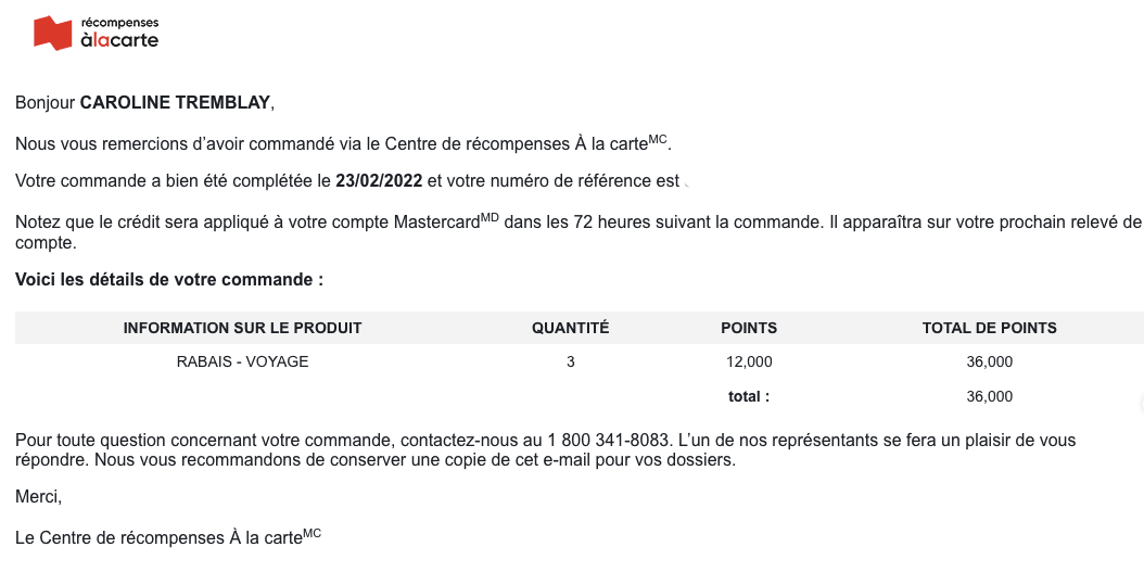 Avis&nbsp;: Fairmont Le Château Frontenac | ALL - BNC Récompenses à la carte courriel