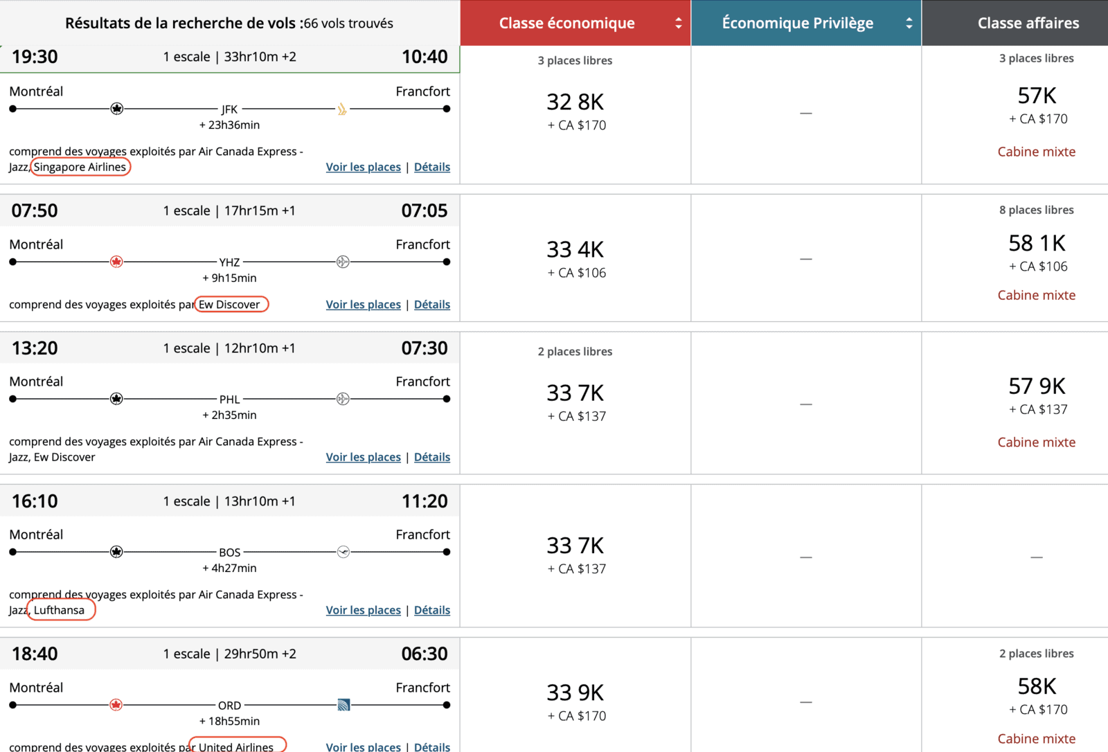 Aéroplan&nbsp;: Comment réserver un voyage avec ses points Aéroplan - FR resultat recherche FRA