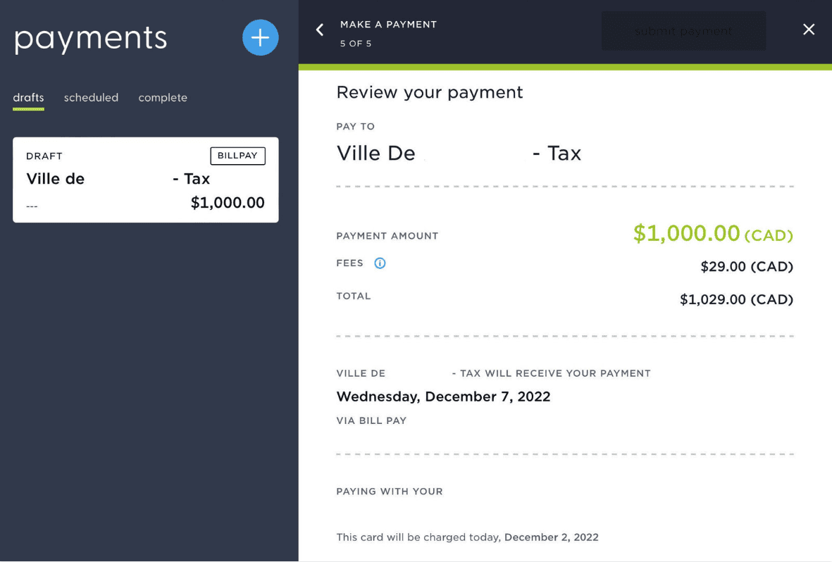 Guide&nbsp;: Comment Payer ses Taxes Municipales avec une Carte de crédit - Plastiq paiement taxes