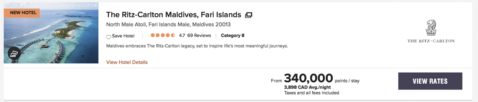 Marriott Bonvoy&nbsp;: 5 destinations de rêves à considérer - The Ritz Carlton Maldives Fari Islands