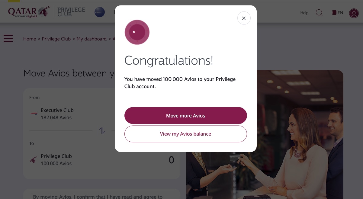 Qatar Airways passe à Avios (combinez vos milles avec British Airways Executive Club) - ba qatar combine confirmation