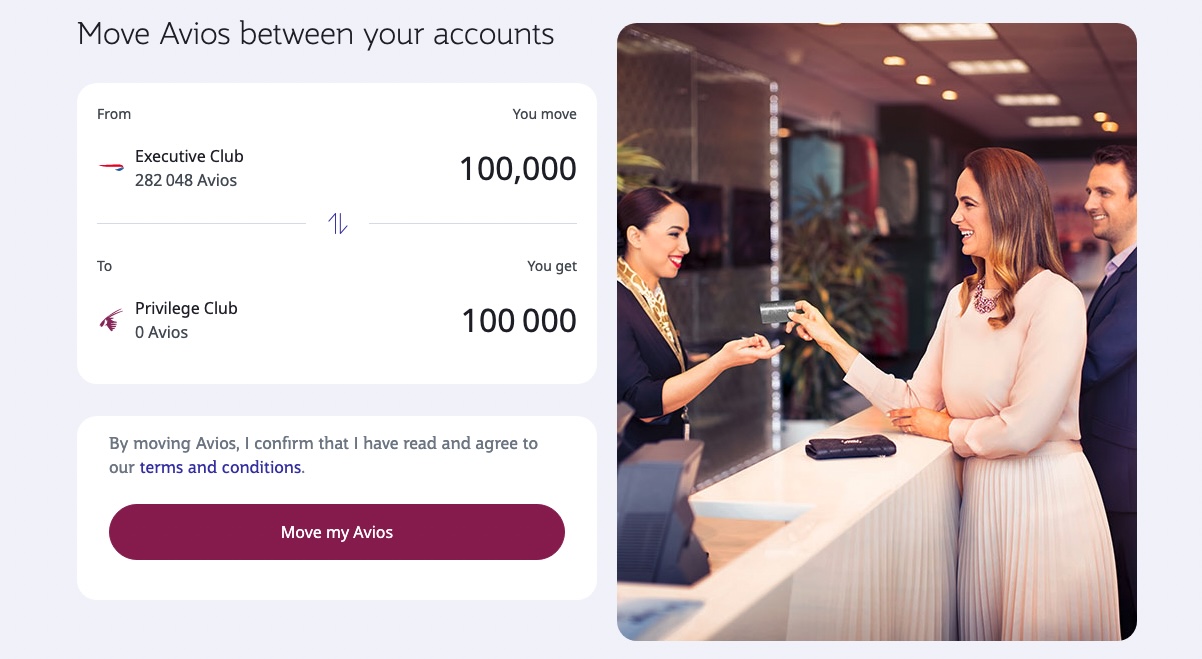 Qatar Airways passe à Avios (combinez vos milles avec British Airways Executive Club) - ba qatar combine total