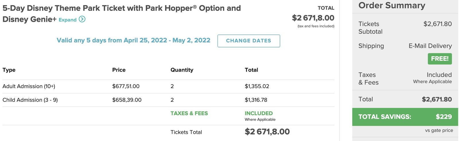 Undercover Tourist: US Theme Park Tickets at reduced prices - undercover tourist disney example