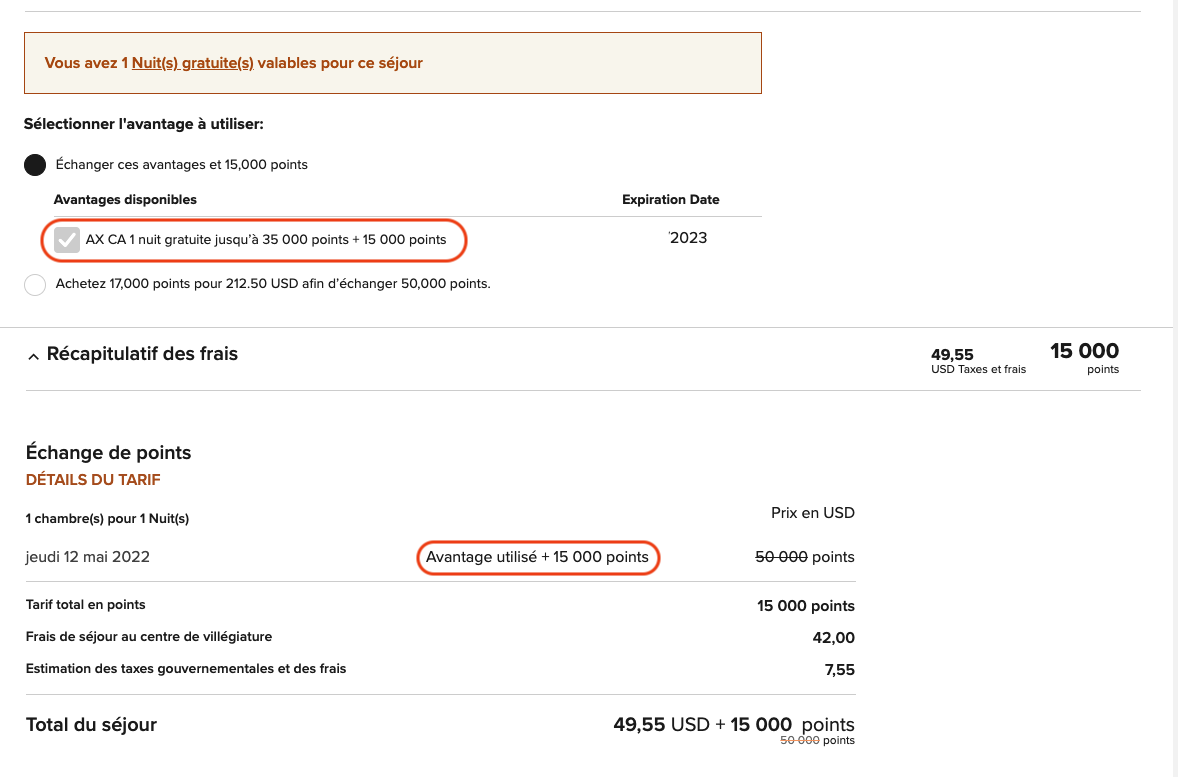 Marriott Bonvoy&nbsp;: combinez le certificat de nuit gratuite et jusqu'à 25&nbsp;000 points - Marriott Combo points et free cert