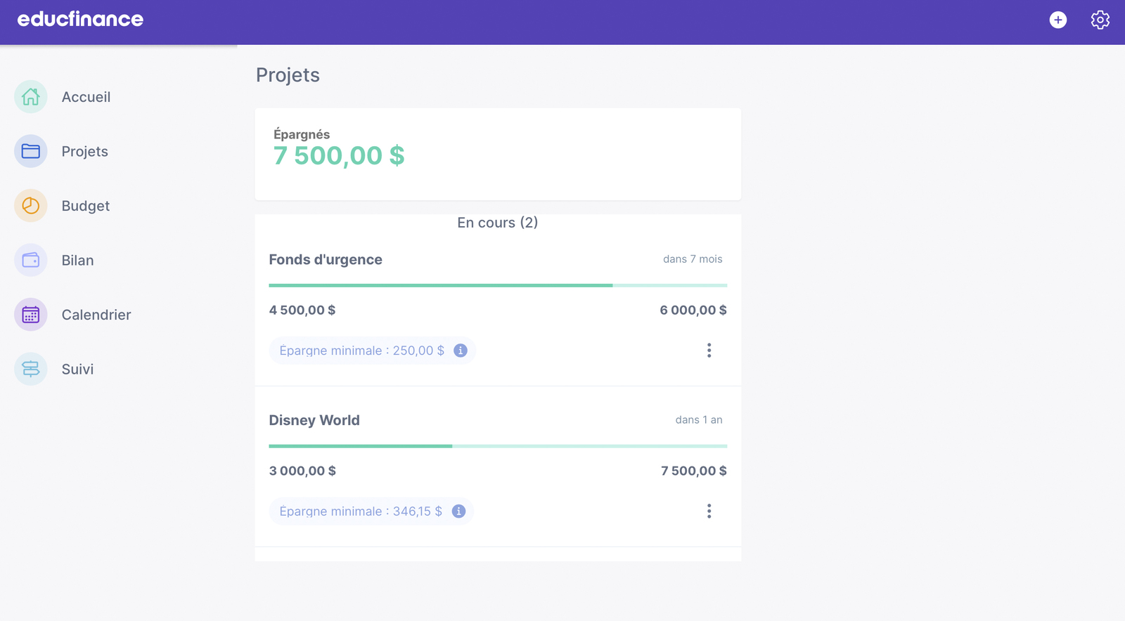 Educfinance&nbsp;: une application qui simplifie la gestion de vos finances - Plusieurs projets