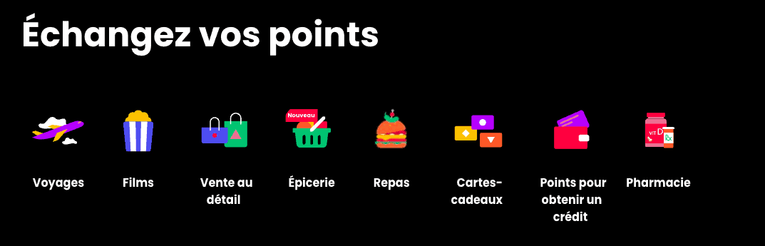 Echanger vos points scene