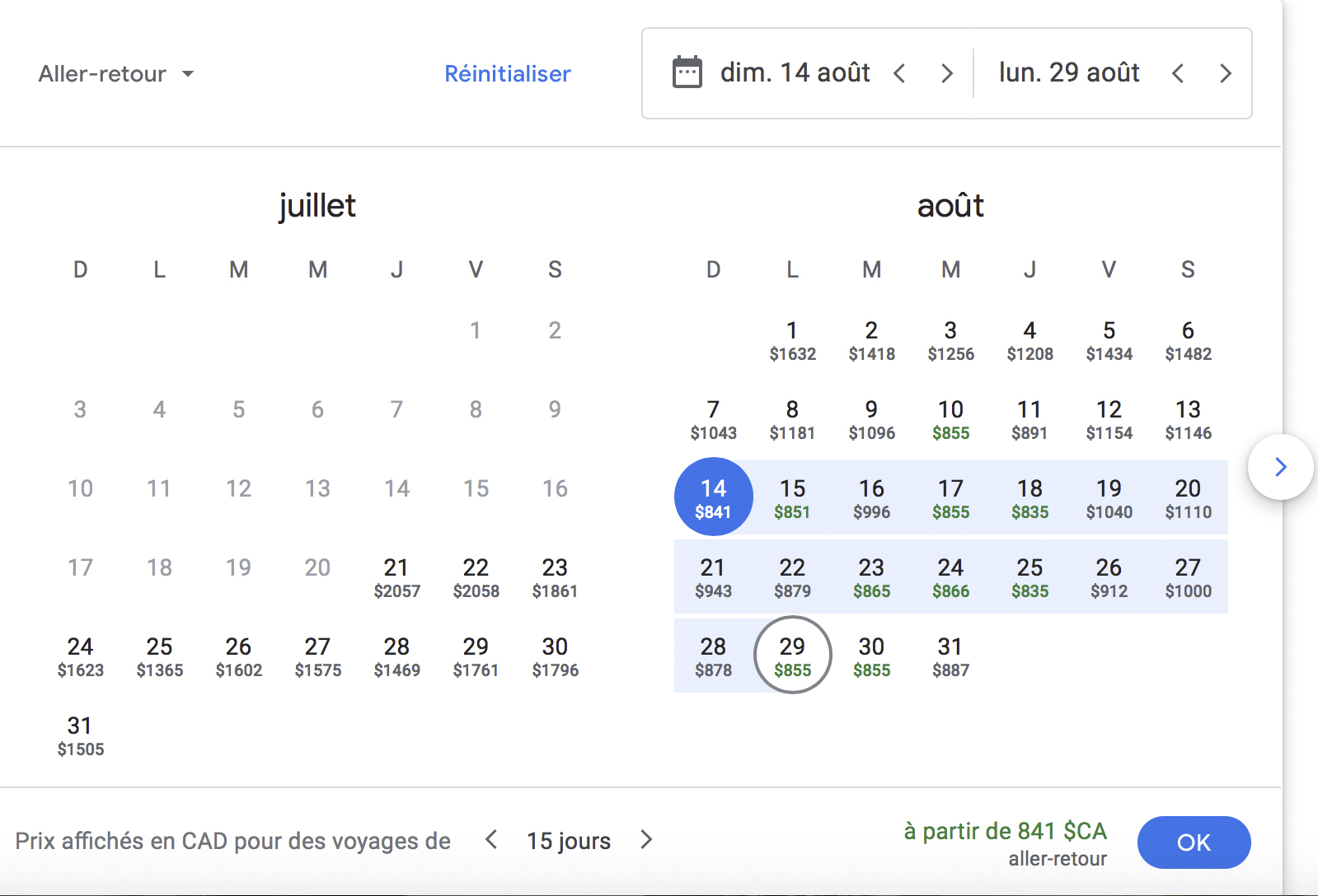 Google Flights: How to find the best flights and fares - Aperçu prix 2