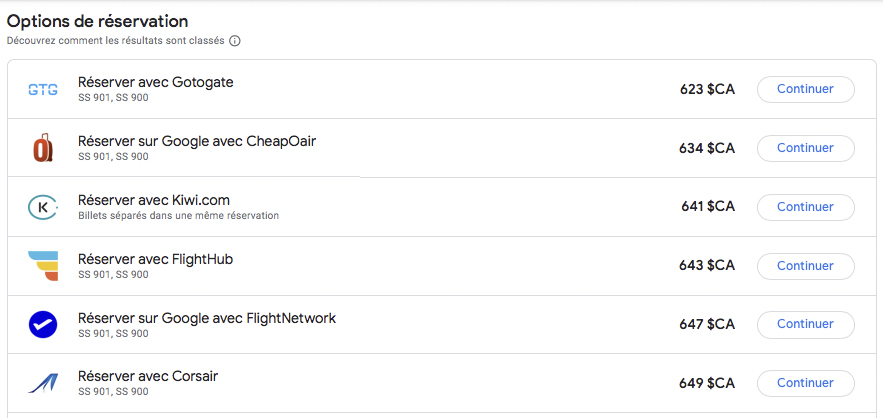 Google Flights : Comment trouver les meilleurs vols et tarifs - Options De Réservation