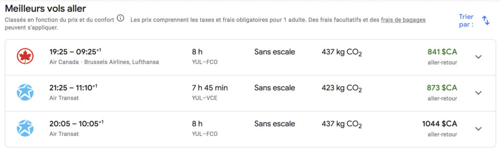 Google Flights: How to Find the Best Flights and Rates - Search Results