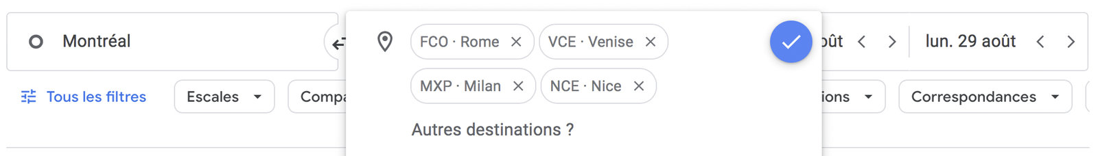 Google Flights: How to find the best flights and fares - Recherche aeroports élargies
