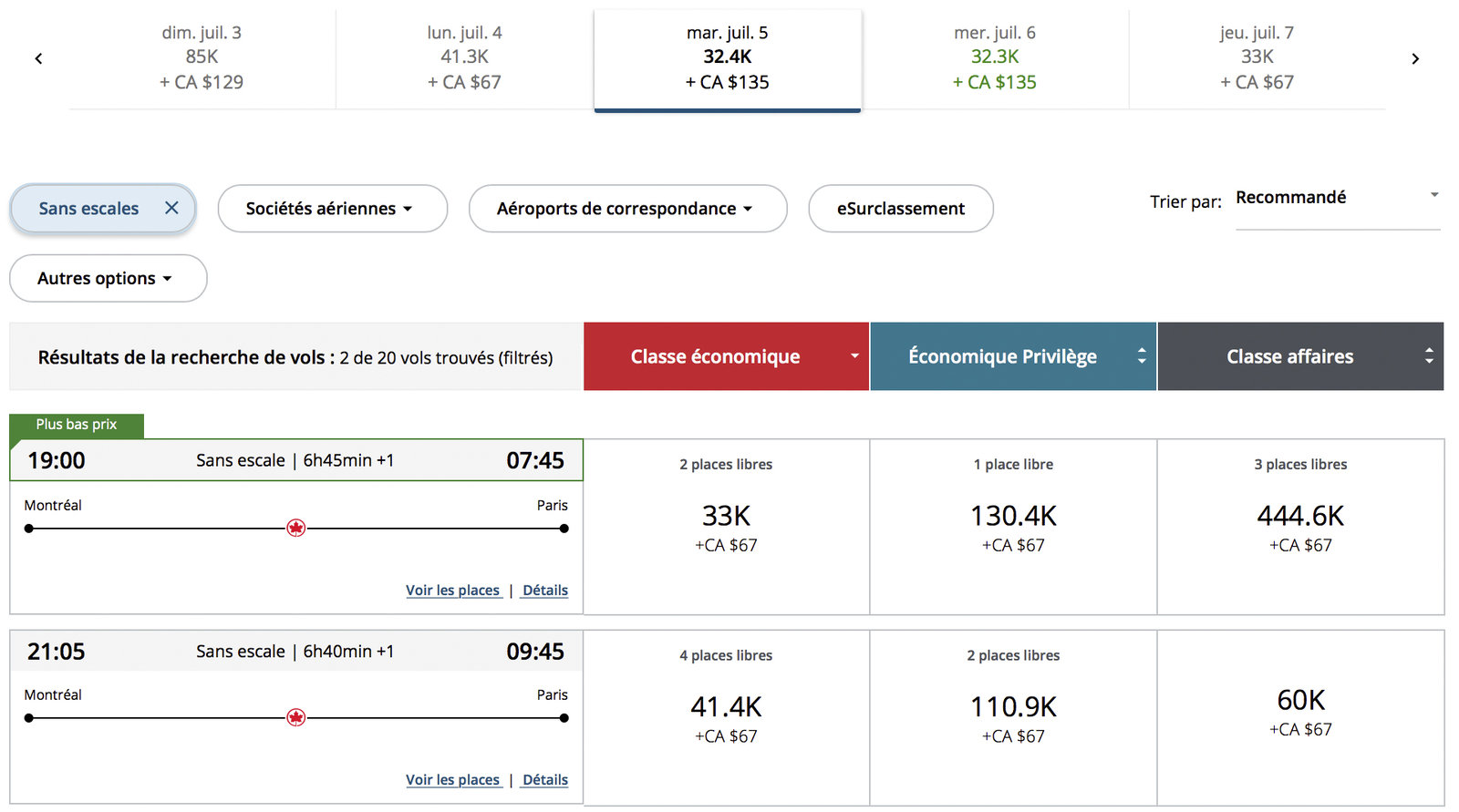 Air Canada&nbsp;: How Air Canada same-day standby works - mise en attente yul-cdg