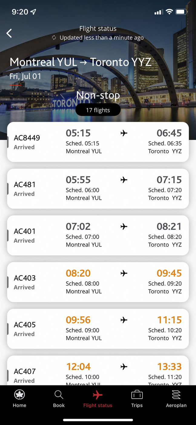 Air Canada&nbsp;: How Air Canada same-day standby works - yul-yyz