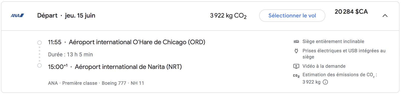 Aeroplan points + cash: the different redemption options - Coût en argent NH