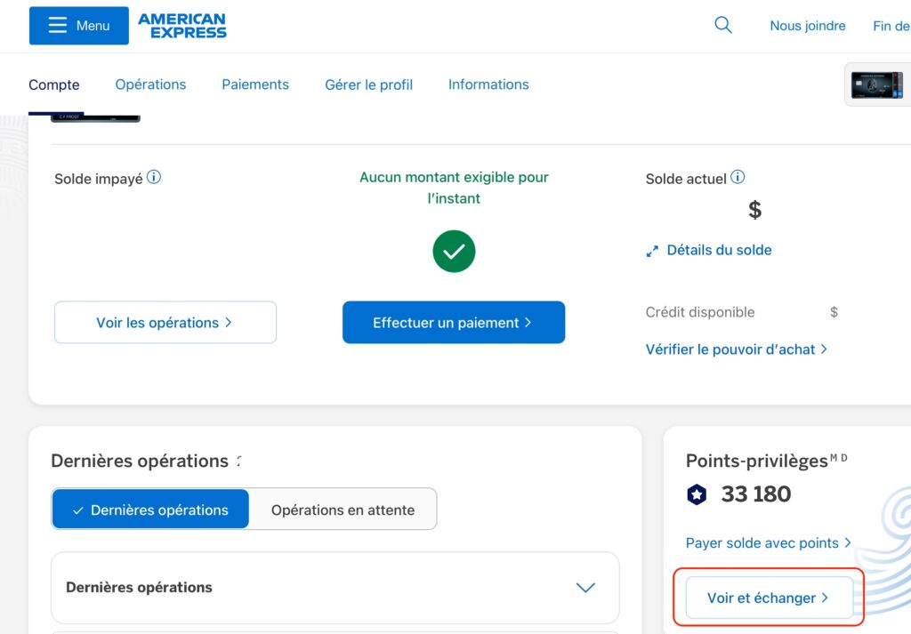 amex echange points privilege