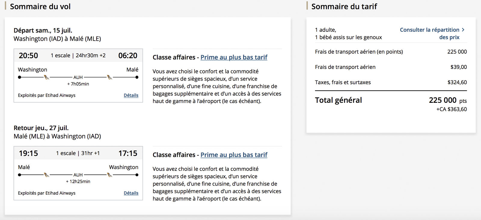 La réservation d’un billet prime pour bébé (version 2024) - Billet Prime Pour Bébé Maldives