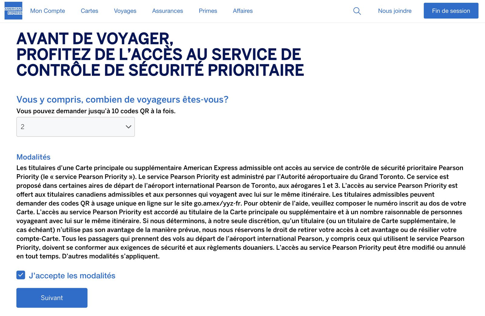 AMEX Priority Security Lane Access TorontoPearson YYZ (QR code