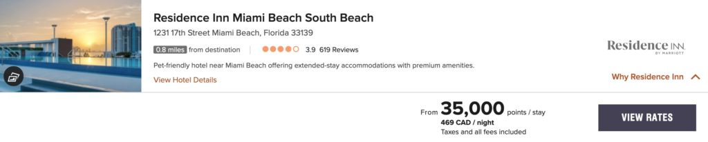 Residence inn Miami beach south beach tarif