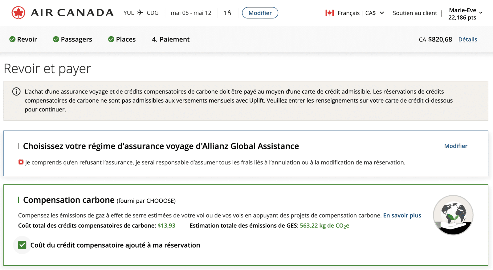 Compensez vos émissions avec Air Canada et CHOOOSE - Air Canada CHOOSE compensation carbone