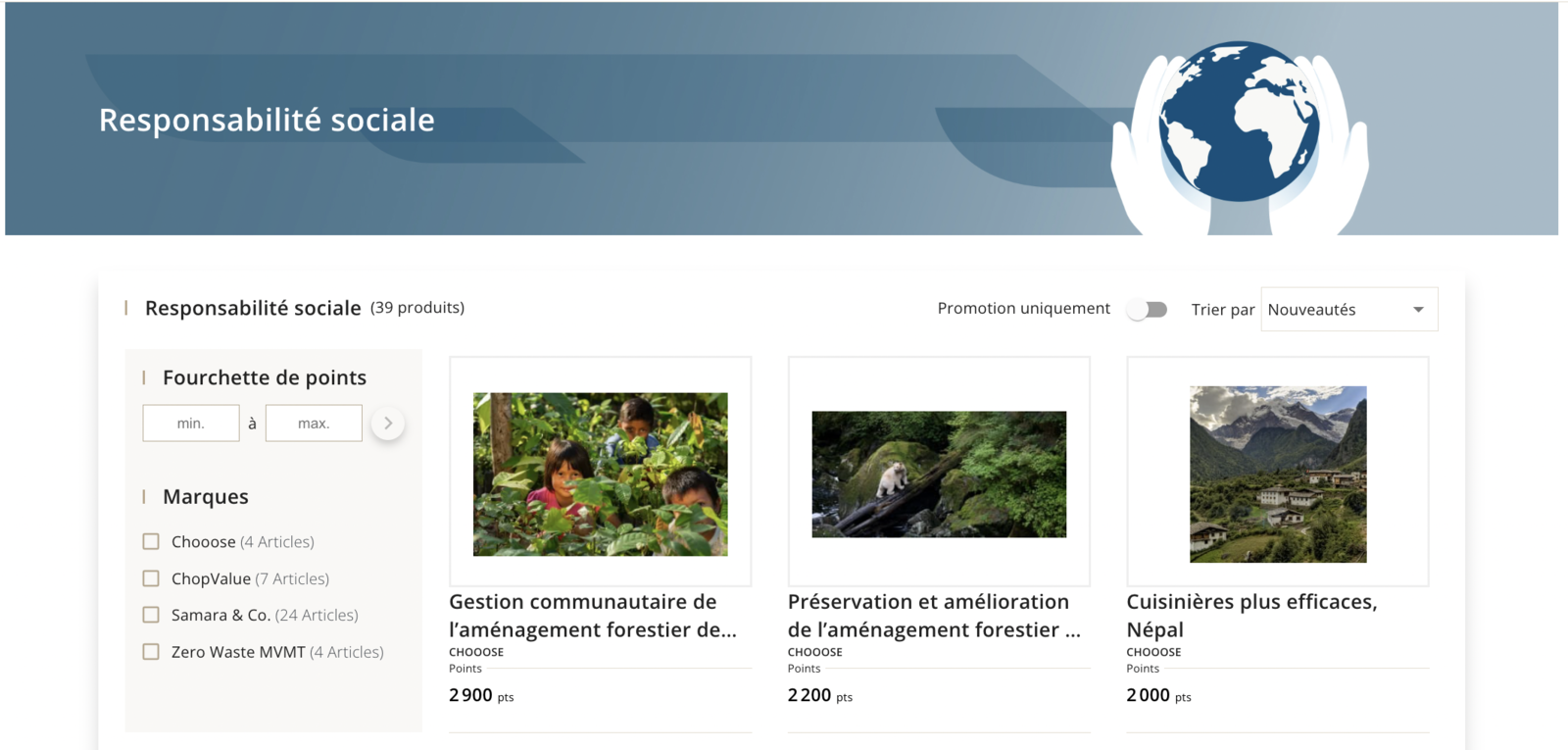 Compensez vos émissions avec Air Canada et CHOOOSE - Air Canada CHOOSE eBoutique compensation carbone