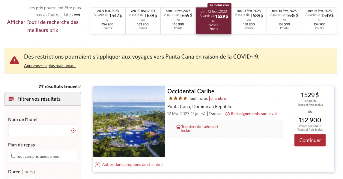 book travel with aventura points