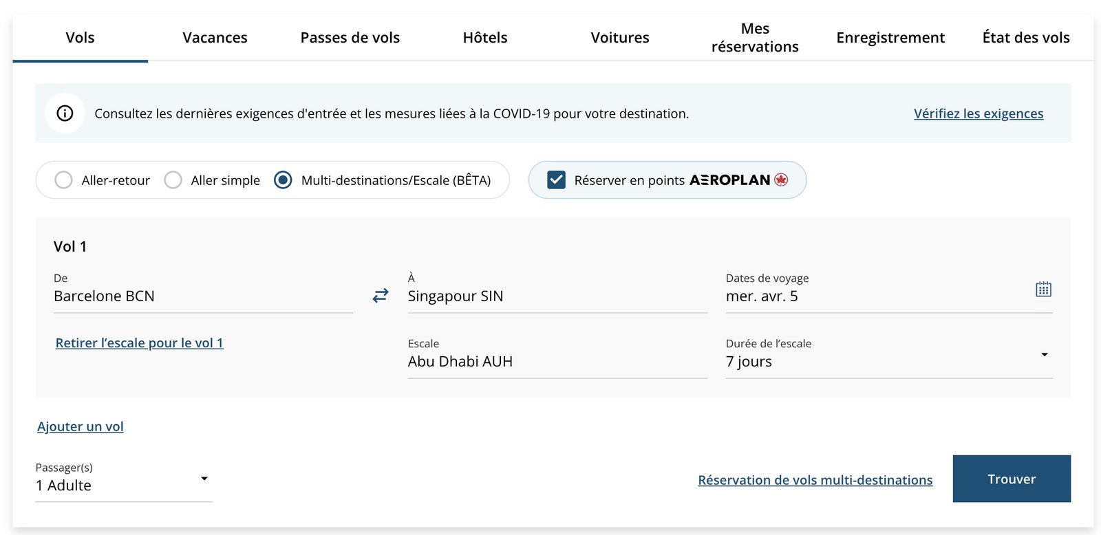 Nouveau&nbsp;: Ajoutez un arrêt à votre itinéraire Aéroplan en ligne&nbsp;! - Aeroplan Stopover Home Fr