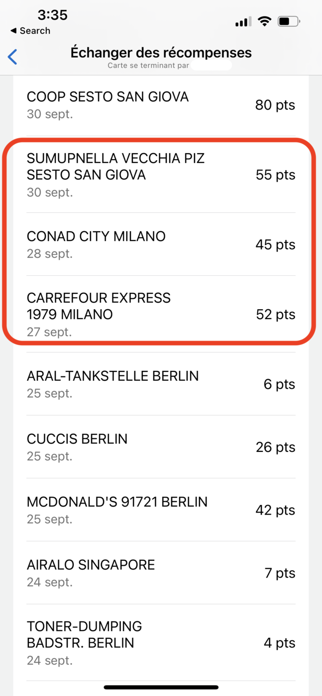 American Express&nbsp;: Comment voir les détails d’accumulation de points avec Amex?? - Détails Accumulation De Points Amex Sur Application 3